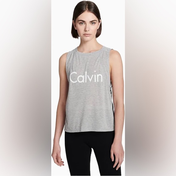 🆕 CALVIN KLEIN Women's Performance Open Back Cropped Training Tank Top size M - Picture 3 of 8